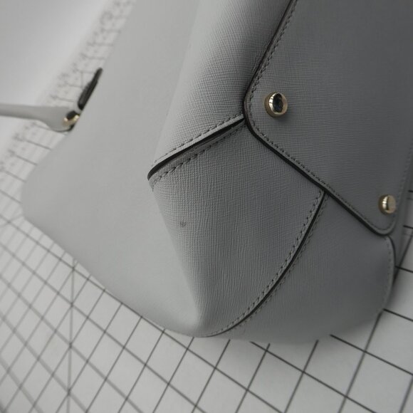 Kate Spade Saffiano Leathered Purse - Silver - Picture 2 of 14